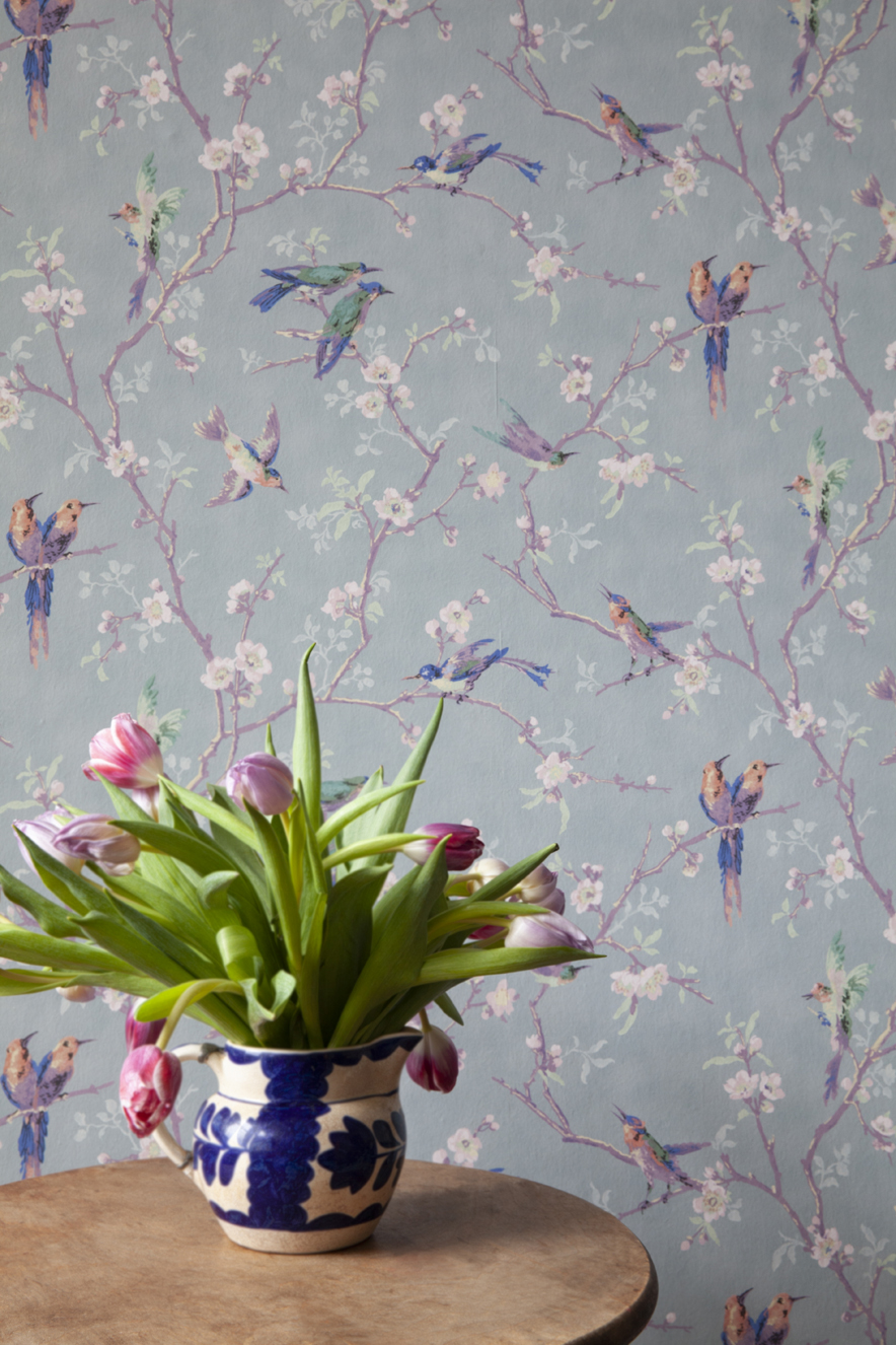 Bird & Blossom C. 1910 PR.BB01 Hamilton Weston Wallpapers Close Shot ...